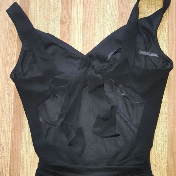 Le chateau Black Long Ruched Knit Formal Dress XXS - Picture 7 of 15